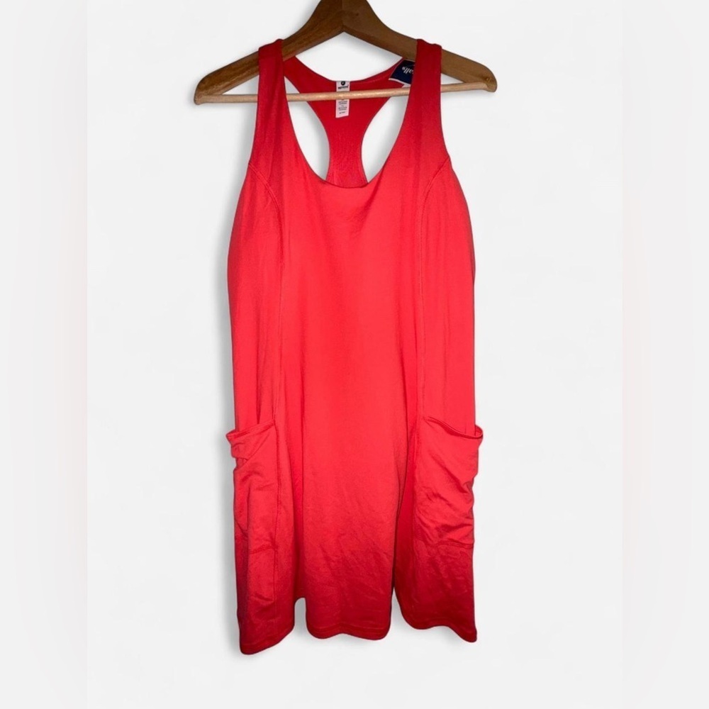 90 Degree By Reflex Bright Watermelon Colored Active Dress
